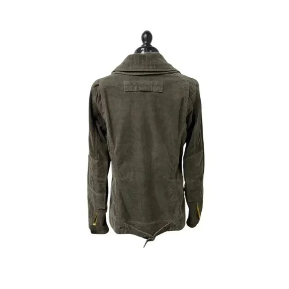 Vintage Eddie Bauer Womens S Corduroy Jacket Full Zip High Collar Elbow Patches - Picture 2 of 9